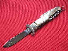 VINTAGE ROSA V. MANIAGO INOX STAMPED ITALIAN MANUAL SHELL PULLER KNIFE