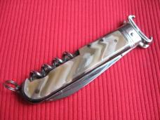 VINTAGE ROSA V. MANIAGO INOX STAMPED ITALIAN MANUAL SHELL PULLER KNIFE