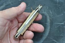Button Open/Close 4" Closed Switch Italian Nickel Hardware Brass Pins & Liners INOX Patent On Tang