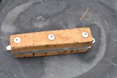 Cork Handled Fishing Knife Never Used 5" 1 1/2" Wide Closed With Blade Open 3 3/4" Blade Mirror Poli