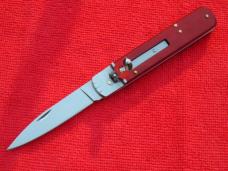 New 7-3/4" Boker/Hubertus style Leverlock automatic switchblade wood handles 