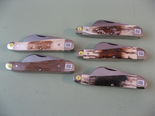   DANIELS FAMILY KNIFE BRANDS-TITUSVILLE CUTLERY-ROOSTER COMB MAMMOTH BARK IVORY $450 EACH SHIPPED 