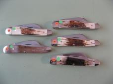   DANIELS FAMILY KNIFE BRANDS-TITUSVILLE CUTLERY-ROOSTER COMB MAMMOTH BARK IVORY $450 EACH SHIPPED 