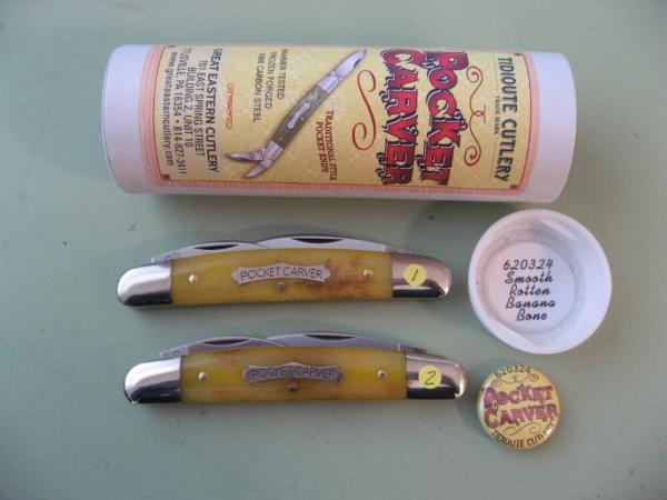 GREAT EASTERN 620324 POCKET CARVER SMOOTH ROTTEN BANANA BONE $200 EACH