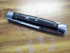Vintage Italian 11 Inch Swing Guard Black Micarta Bayo Made in Italy Inox 70's 80's Fact. Edge