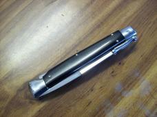 Vintage Italian 11 Inch Swing Guard Black Micarta Bayo Made in Italy Inox 70's 80's Fact. Edge