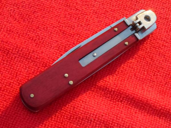 New 7-3/4" Boker/Hubertus style Leverlock automatic switchblade wood handles II New 7-3/4" Boker/Hubertus style Leverlock automatic switchblade wood handles II