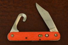 VINTAGE SCHRADE WALDEN 1950-1972 ORANGE PARATROOPERS SWITCH BLADE KNIFE (20022)