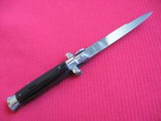 Vintage Italian Small Transitional VIRGINIA 16 cm. Stiletto Horn Switchblade 