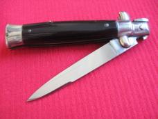 Vintage Italian Small Transitional VIRGINIA 16 cm. Stiletto Horn Switchblade 