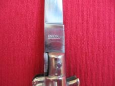 Vintage Italian Small Transitional VIRGINIA 16 cm. Stiletto Horn Switchblade 