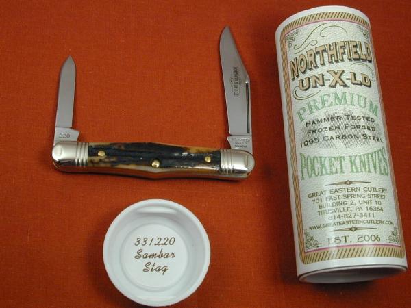 Great Eastern Cutlery GEC Northfield Sambar Stag Conductor Knife NIT 1 of 509 USA Made 331220 Great Eastern Cutlery GEC Northfield Sambar Stag Conductor Knife NIT 1 of 509 USA Made 331220