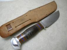 Remington USA RH33 Stacked Leather Fixed Blade Knife w/Sheath