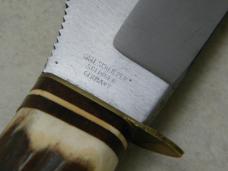 Carl Schlieper Solingen Germany German Eye Stag Jim Bowie Original Buffalo Skinner Sheath Knife