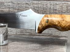 Custom Fish Filet Knife in AEB-L Stainless Steel with Amboyna Wood Handles
