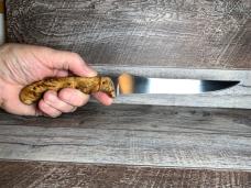 Custom Fish Filet Knife in AEB-L Stainless Steel with Amboyna Wood Handles