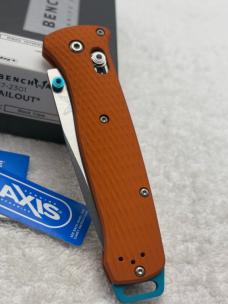 Benchmade 537-2301 Bailout 2023 Shot Show Special Limited Edition Orange/ Blue Made In USA