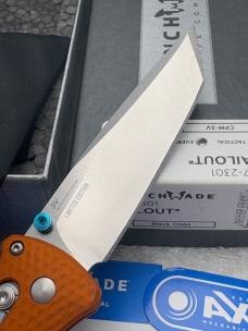 Benchmade 537-2301 Bailout 2023 Shot Show Special Limited Edition Orange/ Blue Made In USA