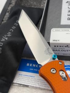 Benchmade 537-2301 Bailout 2023 Shot Show Special Limited Edition Orange/ Blue Made In USA