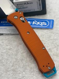 Benchmade 537-2301 Bailout 2023 Shot Show Special Limited Edition Orange/ Blue Made In USA