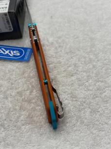 Benchmade 537-2301 Bailout 2023 Shot Show Special Limited Edition Orange/ Blue Made In USA