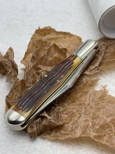 Great Eastern Cutlery Tidioute #971119 Allegheny Large Coke Bottle Autumn Gold Bone