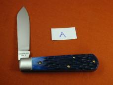Dollar Knife Co. Blue Jigged Bone with Mammoth Shield Jack Knife NMIB Cooper Cutlery USA BJB-MS