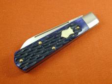 Dollar Knife Co. Blue Jigged Bone with Mammoth Shield Jack Knife NMIB Cooper Cutlery USA BJB-MS