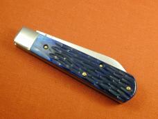 Dollar Knife Co. Blue Jigged Bone with Mammoth Shield Jack Knife NMIB Cooper Cutlery USA BJB-MS
