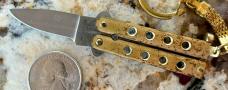 Vintage Mini Keychain Balisong Butterfly Knife, Japan 