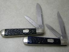 Schatt & Morgan USA Titusville PA Bone English Jack Knives in Display Box