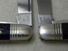 Schatt & Morgan USA Titusville PA Bone English Jack Knives in Display Box