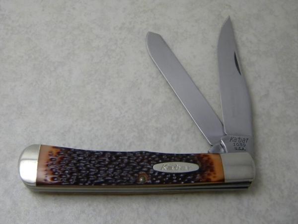 Kabar USA 1030 Delrin Old Timer's Trapper Knife Kabar USA 1030 Delrin Old Timer's Trapper Knife