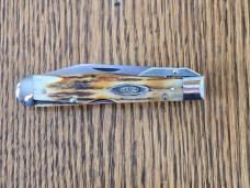1971 CASE XX USA 5111 1/2 Stag CHEETAH Swing Guard Lockback Knife 9 dots SMALL tang stamp