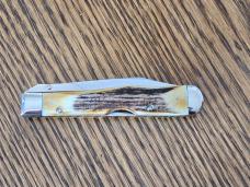 1971 CASE XX USA 5111 1/2 Stag CHEETAH Swing Guard Lockback Knife 9 dots SMALL tang stamp