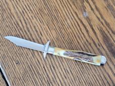 1971 CASE XX USA 5111 1/2 Stag CHEETAH Swing Guard Lockback Knife 9 dots SMALL tang stamp