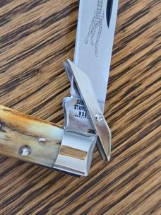 1971 CASE XX USA 5111 1/2 Stag CHEETAH Swing Guard Lockback Knife 9 dots SMALL tang stamp