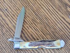 1971 CASE XX USA 5111 1/2 Stag CHEETAH Swing Guard Lockback Knife 9 dots SMALL tang stamp