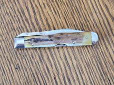 1971 CASE XX USA 5111 1/2 Stag CHEETAH Swing Guard Lockback Knife 9 dots Large Tang Stamp