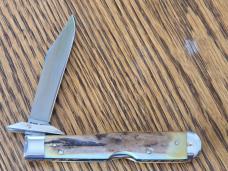 1971 CASE XX USA 5111 1/2 Stag CHEETAH Swing Guard Lockback Knife 9 dots Large Tang Stamp