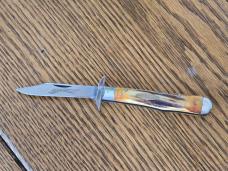 1971 CASE XX USA 5111 1/2 Stag CHEETAH Swing Guard Lockback Knife 9 dots Large Tang Stamp