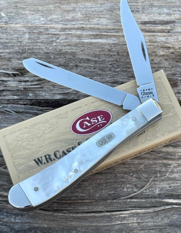 CASE XX ** 2000 MILLENNIUM MOTHER OF PEARL SLIMLINE TRAPPER CASE XX ** 2000 MILLENNIUM MOTHER OF PEARL SLIMLINE TRAPPER