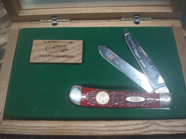 1991 CASE DR6254 KNIFE USA LIMITED EDTION IN CUSTOM DISPLAY CASE NUMBER 1