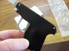 A.G.A. Campolin Rare Italian Gun Knife Black Ebonywood Circa 2019 UNUSED W/Box