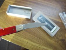 Hubertus Knife Solingen, Germany Small 08 Rare Red Smooth Bone 5 3/4 " Open Lilyput NIB