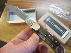 Hubertus Knife Solingen, Germany Small 08 Rare BIg Horn Edition 5 3/4 " Open Lilyput NIB