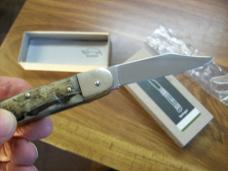 Hubertus Knife Solingen, Germany Small 08 Rare BIg Horn Edition 5 3/4 " Open Lilyput NIB