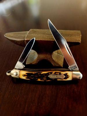 Rare Schrade + USA 804UH Uncle Henry Journeyman 2 Blade Knife W/Shackle