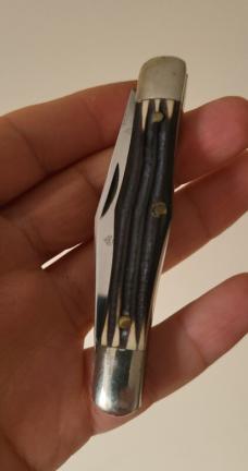 Vintage Queen Steel #47 USA, Half Whittler swell Senter ,Imitation Winterbottom Bone, Q76