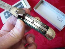 Hubertus Knife Solingen, Germany Small 08 Rare Green Smooth Bone 5 3/4 " Open Lilyput NIB